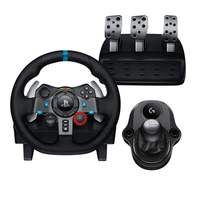 Volant de course Logitech G29 Pro avec pédales pour PC/PS4/PS5, moteur à vibrations et support au sol en caoutchouc silicone