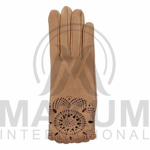 customized breathable brown dressing gloves in high quality leather very cheap price - Product Image 3