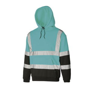 Sweat à capuche de sécurité haute visibilité en coton polaire imperméable, respirant et réfléchissant - Product Image 4