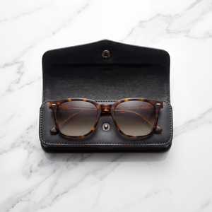 Genuine Leather <b>Glasses</b> Pouch Soft Cowhide Spectacles <b>Case</b> Luxury Handmade Slim Sunglasses Cover Travel Bag LGC-0013 - Product Image 2