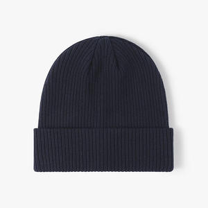 Heavyweight Knitted Beanie Thick Warm Winter Skull <b>Cap</b> Custom Private Label OEM ODM Fashion Knit <b>Hat</b> Wholesale - Product Image 3