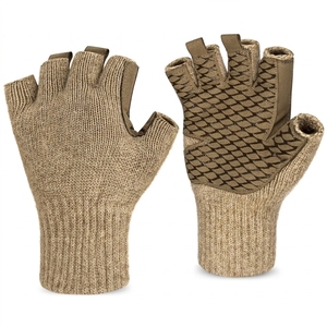 <b>Half</b> Finger Fishing Gloves Insulated Cotton Blend Unisex All Seasons Pull On Comfortable Breathable Anti <b>Slip</b> Grip - Product Image 4
