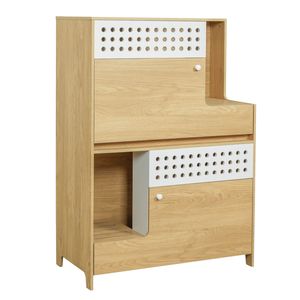 Moderno Tavolino 2-in-1 per Gatti con Recinto Naturale e Casetta Integrata, per 2 Gatti di Taglia Piccola o Media - Product Image 4