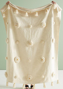 Manta de Algodón 100% con Borlas, Estilo Boho, Hecha a Mano, Texturizada, para Sofá, Venta al Por Mayor OEM - Product Image 6