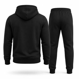 Conjunto Deportivo Personalizado con Logotipo para Hombre, Sudadera con Capucha y Pantalones Deportivos de Felpa de Algodón, Conjunto de 2 Piezas - Product Image 2