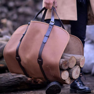 Porta Leños Multifuncional de Cuero Portátil LLR-0063, Soporte para Leña de Chimenea para Uso Doméstico - Product Image 1