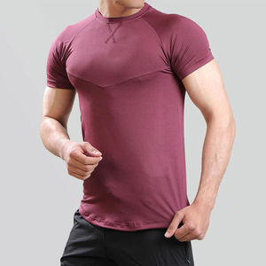 Camisetas de Gimnasio para Hombre 2026, Cuello Redondo, Corte Ajustado, Manga Raglán, 100% Algodón, Poliéster/Algodón, Secado Rápido, Transpirable, Ecológico, Anti-UV - Product Image 1