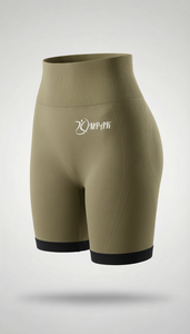 กางเกงขาสั้นออกกำลังกายเอวยางยืด ระบายอากาศได้ดี ไร้ตะเข็บ สำหรับผู้หญิง ยกน้ำหนัก ฟิตเนส โยคะ กระชับสะโพก เอวสูง - Product Image 4