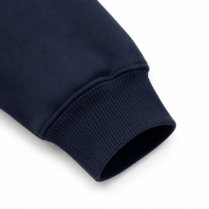 Sweat-shirt à capuche oversize bleu marine pour homme, pull décontracté en polaire avec poche avant et motif imprimé, idéal pour l'automne - Product Image 5