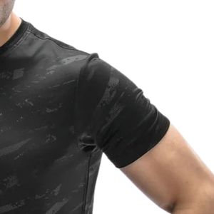<b>Men</b> <b>Black</b> Crew Neck T <b>Shirt</b> <b>Short</b> <b>Sleeve</b> Casual Sportswear Top Custom Logo Athletic Gym <b>Shirt</b> Manufacturer Wholesale Activewear - Product Image 3