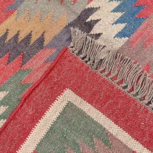 Tapis Dhurrie authentique en laine et jute 4x6 ajoutant de la texture et de la chaleur à tout espace de vie. - Product Image 6