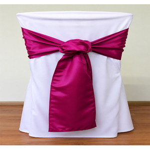 Cintas de satén duraderas para sillas de boda, personalizadas en color y tamaño, para fiestas y eventos de banquete, para eventos de boda. - Product Image 1