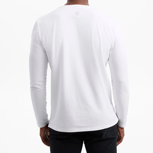 Camiseta de Manga Larga Personalizada para Hombre, con Logotipo, Nombre o Estampado, Informal, de Alta Calidad, Transpirable, con Cuello Redondo - Product Image 2