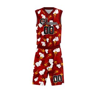 Ensemble d'uniformes de basketball modernes, design personnalisé, légers, respirants, grandes tailles, maillot et short de sport, haute durabilité, pour équipe - Product Image 1