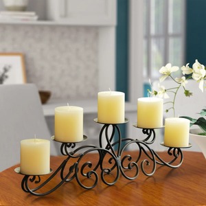 Elegante Candelabro de Metal Negro de 5 Brazos, Centro de Mesa Decorativo Moderno para el Hogar, Bodas, Fiestas, Hoteles, al Precio Más Bajo - Product Image 3