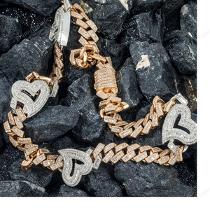 14K Gold Plated Miami Cuban Link Chain Necklace VVS Moissanite Jewelry Unisex Hip Hop Style Party Wholesale - Product Image 3