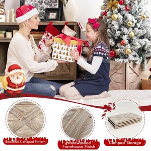 Supporto per Albero di Natale in Legno da 24 Pollici con Chiusura a Strappo e Accessori - Product Image 6