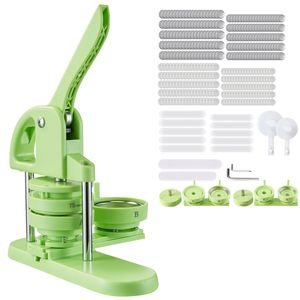 Macchina Automatica 2 in 1 per la Creazione di Badge, 2.28/2.95 Pollici, Include 200 Pezzi di Perni in Plastica e Taglierina Circolare, Libro Magico Rinforzato - Product Image 1