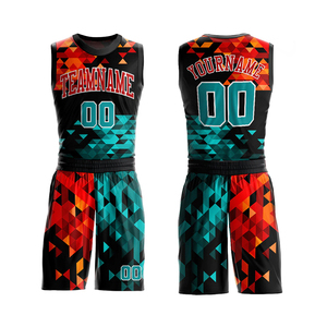 Conjunto de Uniforme de Baloncesto Sublimado de la Mejor Calidad, Sin Mangas, Transpirable, de Poliéster, Unisex para Adultos - Product Image 3