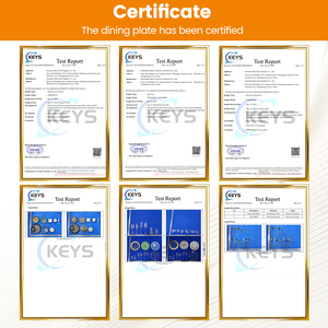 Màu Xám Màu đồ đá đồ ăn gốm món ăn tấm bộ bán buôn cổ điển Châu Âu thiết kế nhà hàng khách sạn đồ sành sứ - Product Image 4