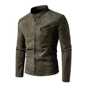 Chaqueta de Cuero Genuino para Hombre, Colección de Ropa Exterior Moderna, Cómoda y Duradera, Estilo Urbano Premium - Product Image 1
