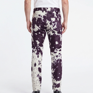 Pantalon Homme Personnalisé en Cuir de Vachette Véritable et Toile, Coupe Droite, Léger, Taille Mi-Haute, Fermeture à Cordon, Respirant et Séchage Rapide - Product Image 2