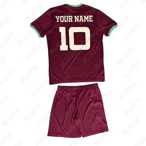 Combinaison de football pour hommes personnalisée 100% polyester France maillots de combinaison de football pour club d'entraînement maillot de football à séchage rapide - Product Image 4