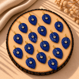 <b>Lapis</b> <b>Lazuli</b> Leaf Inlay <b>Pendant</b> 14x10mm Blue Gemstone Leaf Shape Loose Stone Jewelry Making Necklace Craft Supply - Product Image 3
