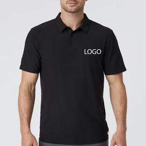 Camiseta con Cuello Camisero y Logotipo Bordado, Diseño de Color Sólido, Camiseta Casual para Hombre con Logotipo Personalizado, Camiseta Premium para Hombre - Product Image 1
