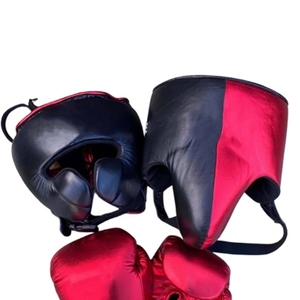High Quality Boxing Sets Professional Complete Genuine Leather Boxing Sets Leather <b>Gloves</b> Groin Guard Protector RL-BS_116 - Product Image 5