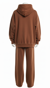Conjunto Deportivo de Felpa de Algodón Personalizado, Tejido Suave, Cálido y Transpirable, Ajuste Cómodo, Ropa Casual Diaria, Sudadera con Capucha y Pantalones Deportivos - Product Image 4