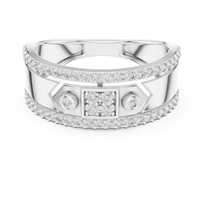 Anillo Unisex de Moissanita Cuadrada Brillante con Corte Geométrico, Chapado en Oro Rosa, de Aleación de Plata Esterlina de Lujo, con Incrustaciones de Circonitas, Modelo Sparkling Carat - Product Image 5