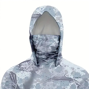 Men's Fishing <b>Sun</b> Hoodie UPF 50+ Long Sleeve Lightweight Hooded <b>Shirt</b> with Quick Dry Breathable Moisture Wicking Fabric - Product Image 2