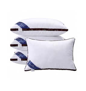OEM ODM Factory Custom Logo Neck <b>Support</b> <b>Bed</b> Pillow Soft Resilient Fiber Core Affordable <b>Bed</b> Comfort Bulk Ready To Ship Supply - Product Image 1