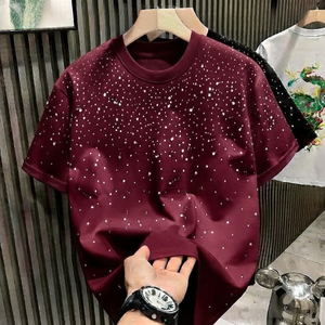 Wholesale Summer Fashion Trendy Brand Light Luxury Men's T-<b>shirt</b> Short Sleeve <b>Star</b> Hot Internet Red Niche T-<b>shirt</b> - Product Image 4