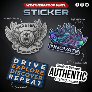 Custom PVC Vinyl CAR STICKER <b>Waterproof</b> Eco-Friendly Durable Matte Varnishing Die Cut Adhesive <b>Label</b> for Branding Packaging - Product Image 2
