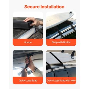 Portaequipajes Universal para Techo de Auto, de 15.5 Pulgadas, Portátil y Resistente, con Capacidad de Carga de 176 Libras, para Kayak - Product Image 4