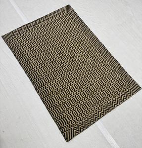 Handmade Geometric Wool <b>Rug</b> Black Beige Handwoven Wool Area <b>Rug</b> <b>Boho</b> Tribal Carpet for Home Decor - Product Image 3