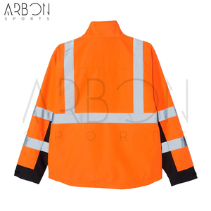Vestes de sécurité orange réfléchissantes à haute visibilité, personnalisées avec votre propre logo, tendance, robustes, durables, légères, avec impression de logo. - Product Image 2