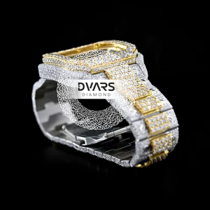 นาฬิกาเพชรโมอิสซาไนต์ VVS ขายดี รุ่นอัตโนมัติเต็มรูปแบบ สีโรสไวท์ ประดับเพชรหรูหรา สไตล์ฮิปฮอป - Product Image 4