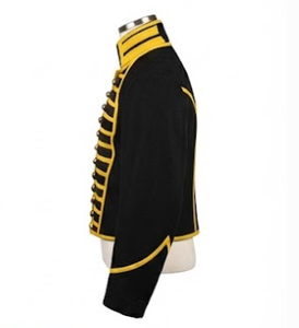 Veste en laine mélangée brodée à la main pour homme, style historique vintage, col montant, simple boutonnage, vêtement d'extérieur d'hiver - Product Image 5
