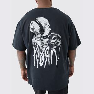 Camiseta de peso pesado con logotipo de etiqueta personalizada de la mejor calidad, Camiseta 100% de algodón para hombre, camisetas en blanco de gran tamaño de algodón grueso 150GSM - Product Image 3