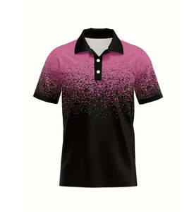 Wholesale Plain Premium Sublimation Short Sleeve <b>Purple</b> Custom Jacquard Own Logo Knitted Polyester <b>Polo</b> <b>Shirt</b> for Men - Product Image 4