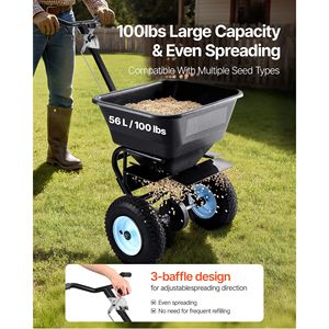 Spandiconcime Agricolo da 100 LBS4 con Capacità di 4 Tonnellate, Larghezza 0-9.8 Piedi, 13 Pneumatici All-Terrain, Scatola Ingranaggi - Product Image 2