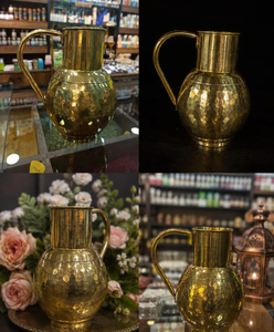 Carafe en cuivre style antique pour bar, jus, vin, grande carafe en métal finition dorée, pichet fait main à prix abordable - Product Image 6
