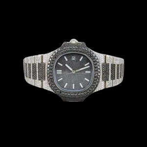 Reloj de Lujo Personalizado para Hombre con Diamantes Cultivados en Laboratorio VVS en Plata de Ley 925 por Trisha Jewels - Product Image 1