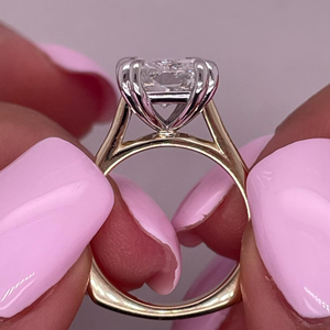 IGI Certified 2 Carat Radiant cut lab <b>Diamond</b> <b>Ring</b> Solid Gold Teardrop Solitaire Engagement <b>Ring</b> - Product Image 3
