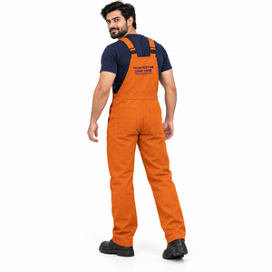 Combinaison de travail une pièce pour les techniciens d'usine et le personnel de service, vêtements de marque privée avec bretelles réglables et poche poitrine - Product Image 4