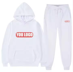 Ensemble de survêtement technique pour homme, imprimé numérique avec votre logo, comprenant un sweat à capuche et un sweat uni, vente en gros - Product Image 4