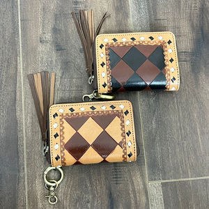 Nuevo llavero de monedero con cremallera de cuero a cuadros pequeño de lujo para mujer, monedero pequeño para mujer, tarjetero, billetera para mujer - Product Image 5